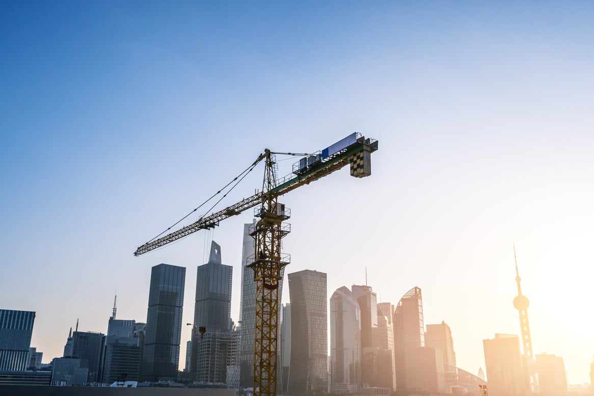 construction site in city